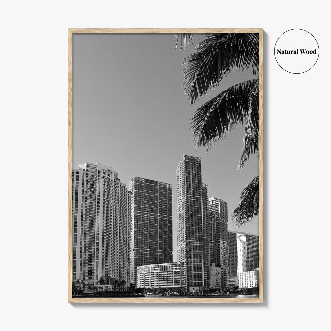 Miami Black and White Fine Art Photo Print, South Beach, Florida Wall Poster, USA