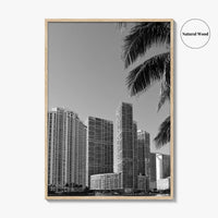 Miami Black and White Fine Art Photo Print, South Beach, Florida Wall Poster, USA