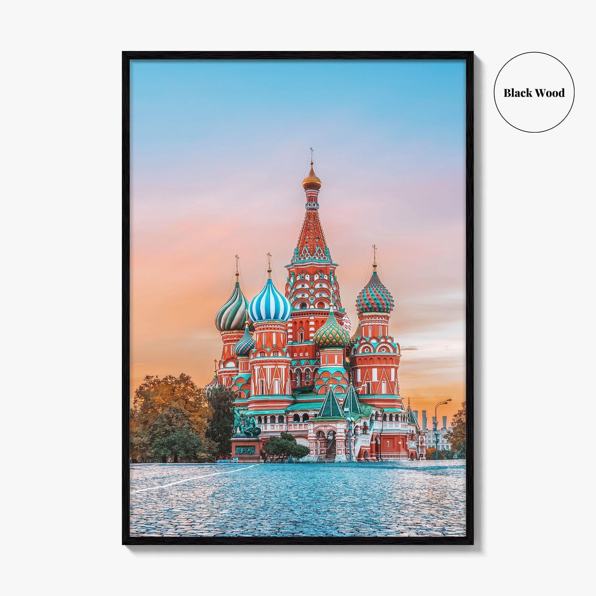 Moscow Russia Fine Art Photo Print, St Basil's Cathedral, Red Square, Poster