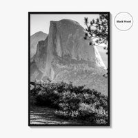 Half Dome Black and White Fine Art Photo Print, Yosemite National Park, California Poster