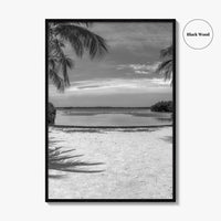 Key Largo Black and White Fine Art Photo Print, Florida Keys, Island Beach Poster