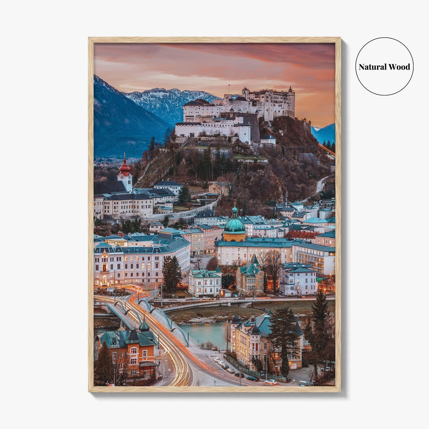 Salzburg Skyline Fine Art Photo Print, Austria Wall Decor Poster, Hohensalzburg Fortress
