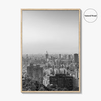 Taipei City Skyline Black and White Fine Art Photo Print, 101, Taiwan Wall Poster