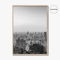 Taipei City Skyline Black and White Fine Art Photo Print, 101, Taiwan Wall Poster