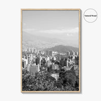 Medellin Skyline Black and White Fine Art Photo Print, Antioquia, Colombia Wall Poster