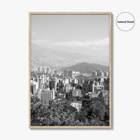 Medellin Skyline Black and White Fine Art Photo Print, Antioquia, Colombia Wall Poster