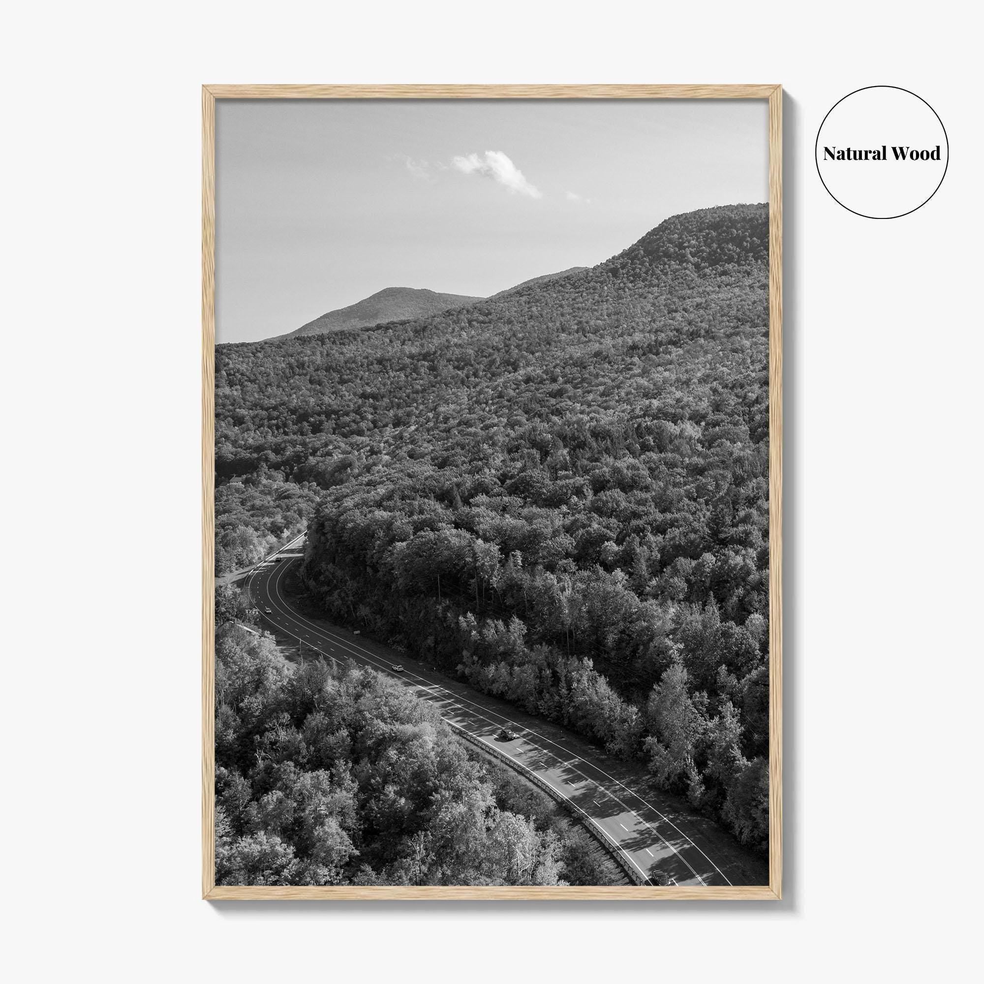 Catskill Mountains Black and White Fine Art Photo Print, New York Poster