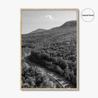 Catskill Mountains Black and White Fine Art Photo Print, New York Poster