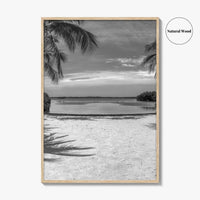 Key Largo Black and White Fine Art Photo Print, Florida Keys, Island Beach Poster