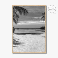 Key Largo Black and White Fine Art Photo Print, Florida Keys, Island Beach Poster