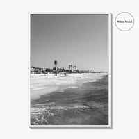 Hermosa Beach Black and White Fine Art Photo Print, Pier View, Los Angeles Poster