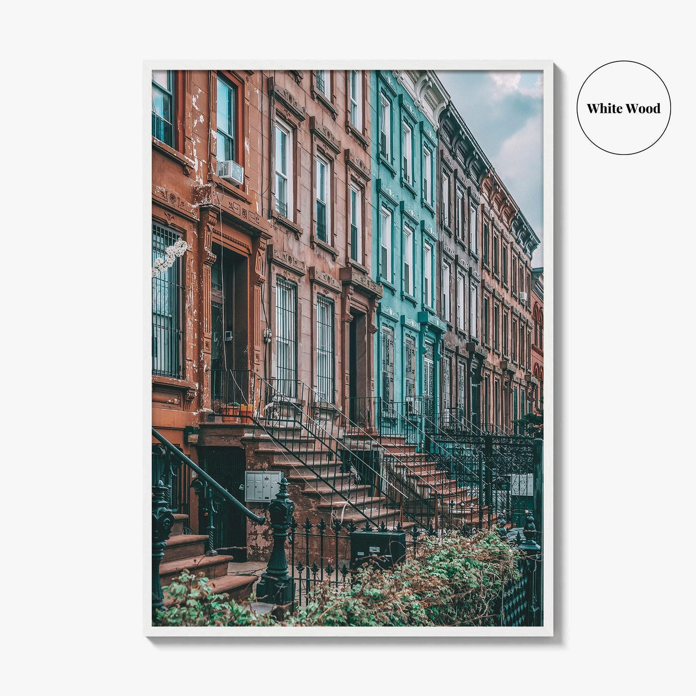 Bushwick Fine Art Photo Print, Brooklyn, NYC, New York, USA, Brownstones, Wall Decor Poster