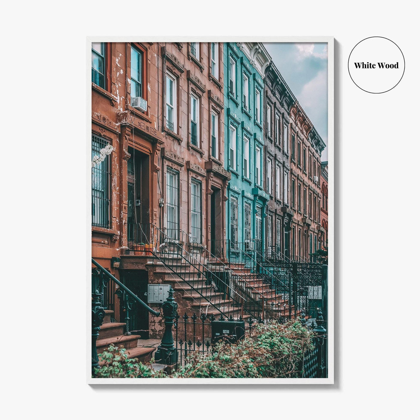 Bushwick Fine Art Photo Print, Brooklyn, NYC, New York, USA, Brownstones, Wall Decor Poster