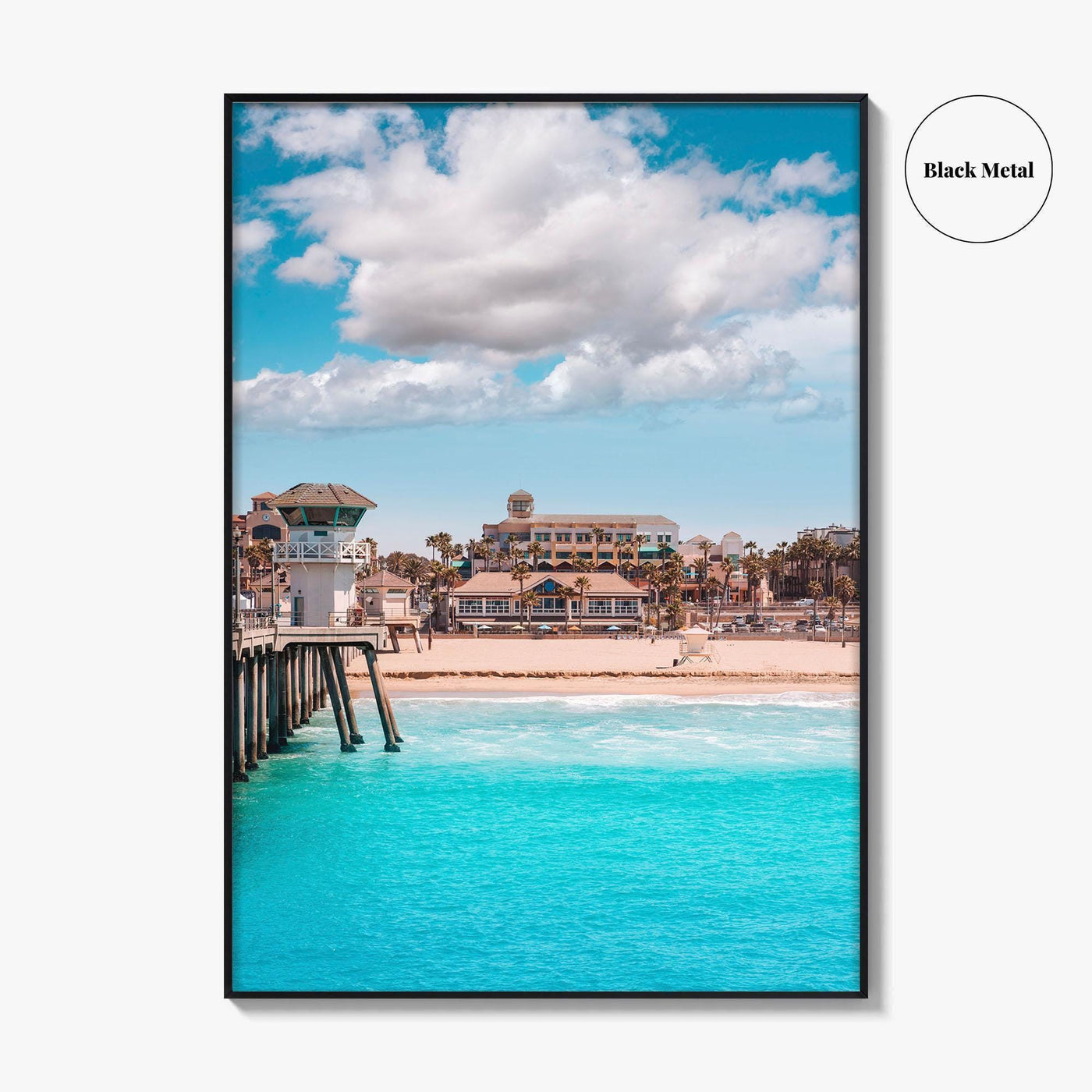 Huntington Beach Fine Art Photo Print, Lifeguard Tower, Pier, Orange County California USA
