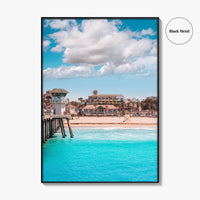 Huntington Beach Fine Art Photo Print, Lifeguard Tower, Pier, Orange County California USA