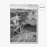 Lake Powell Black and White Fine Art Photo Print, Arizona Utah Poster, Glen Canyon