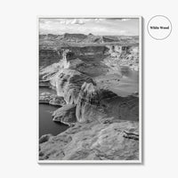 Lake Powell Black and White Fine Art Photo Print, Arizona Utah Poster, Glen Canyon