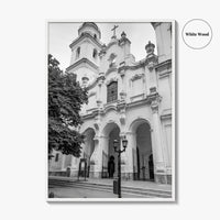 Buenos Aires Black and White Fine Art Photo Print, San Ignacio de Loyola Church