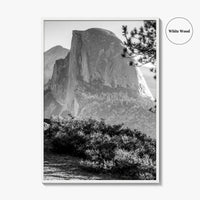 Half Dome Black and White Fine Art Photo Print, Yosemite National Park, California Poster