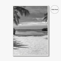 Key Largo Black and White Fine Art Photo Print, Florida Keys, Island Beach Poster