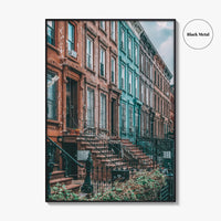Bushwick Fine Art Photo Print, Brooklyn, NYC, New York, USA, Brownstones, Wall Decor Poster