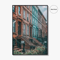 Bushwick Fine Art Photo Print, Brooklyn, NYC, New York, USA, Brownstones, Wall Decor Poster