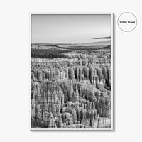 Bryce Canyon National Park Black and White Fine Art Photo Print, Utah USA Poster
