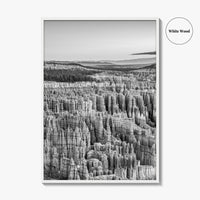 Bryce Canyon National Park Black and White Fine Art Photo Print, Utah USA Poster