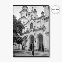 Buenos Aires Black and White Fine Art Photo Print, San Ignacio de Loyola Church
