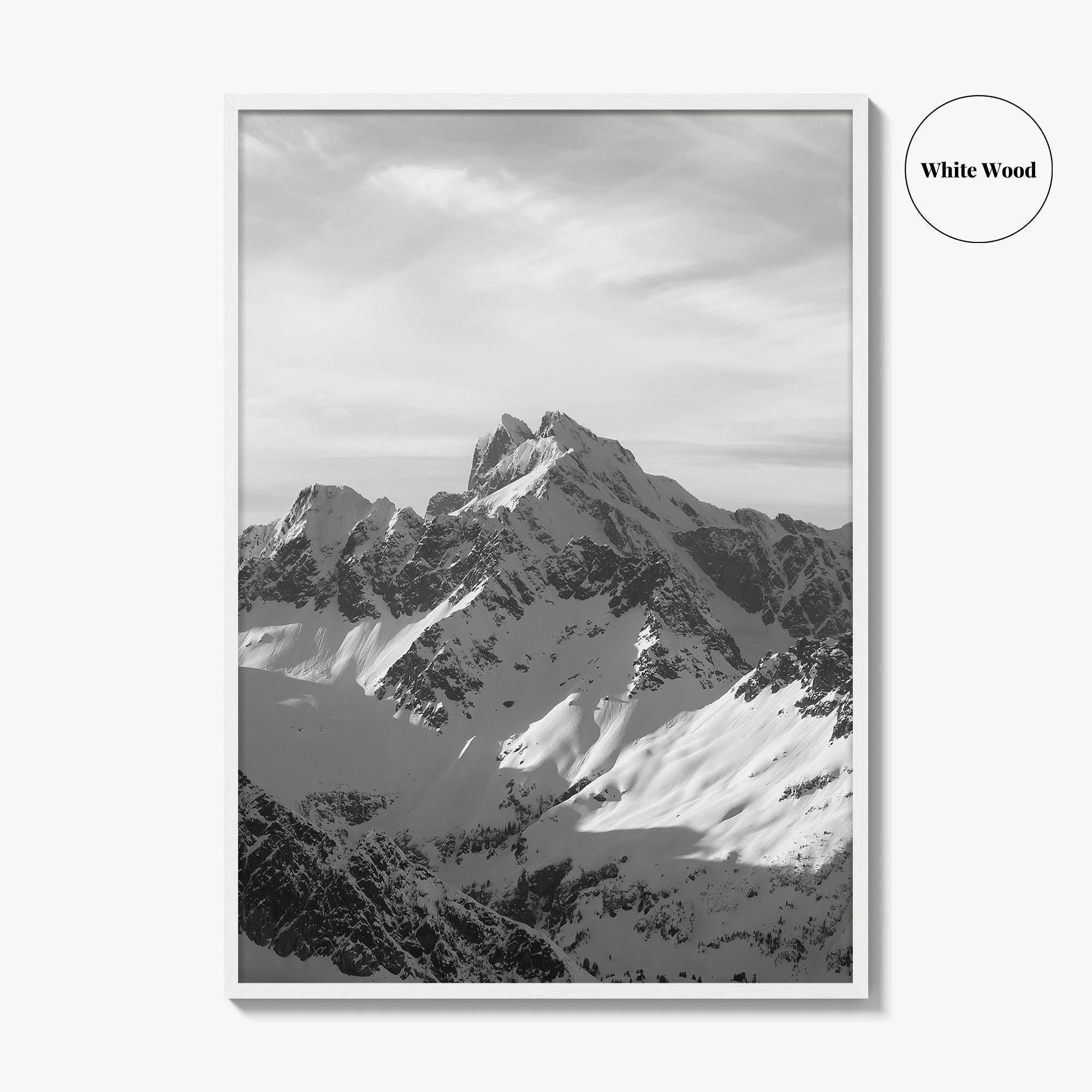 Tantalus Range Black and White Fine Art Photo Print, Squamish Vancouver Canada Poster