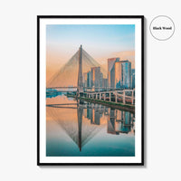 Sao Paulo Skyline Fine Art Photo Print, Vertical Wall Decor Poster, Brazil City