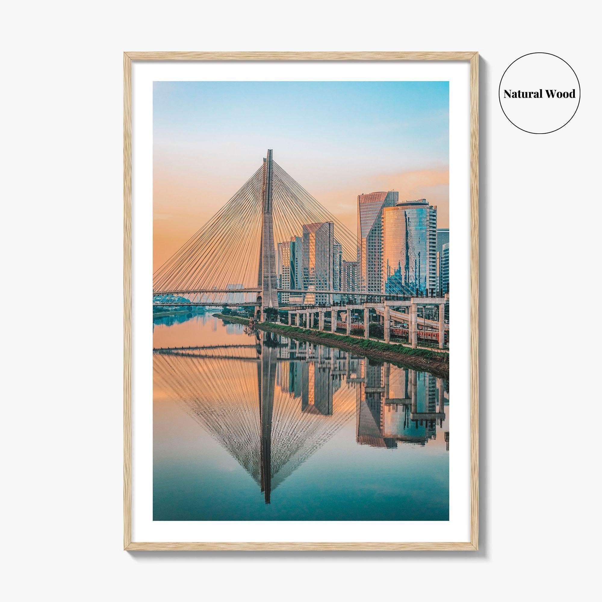 Sao Paulo Skyline Fine Art Photo Print, Vertical Wall Decor Poster, Brazil City