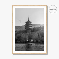 Hangzhou Black and White Fine Art Photo Print, China Poster, Zhejiang