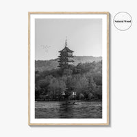 Hangzhou Black and White Fine Art Photo Print, China Poster, Zhejiang