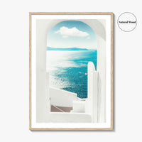 Santorini Greece Blue Fine Art Photo Print, Oia, Aegean Sea, Cyclades, Wall Decor Poster
