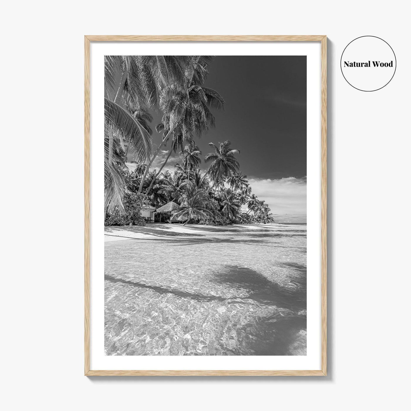 The Bahamas Black and White Fine Art Photo Print, Palm Trees, Caribbean, Nassau Poster