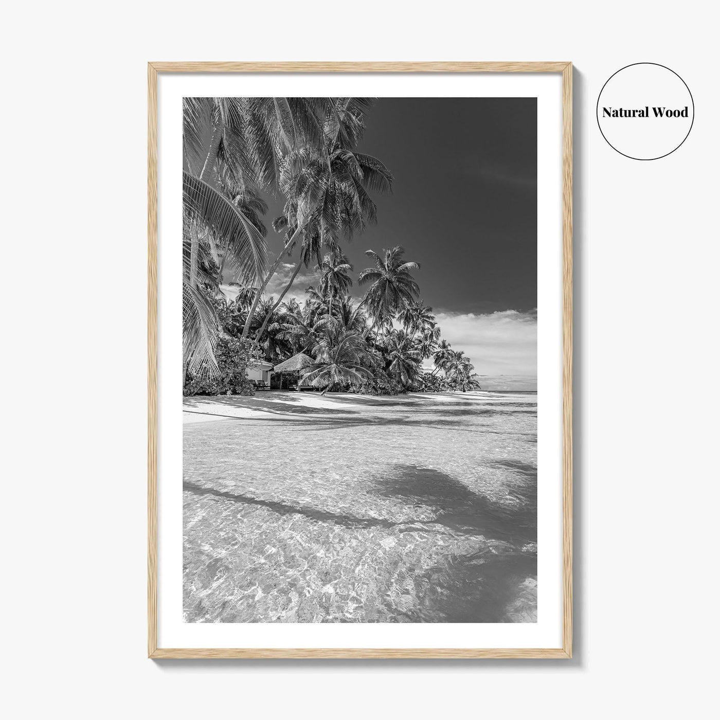 The Bahamas Black and White Fine Art Photo Print, Palm Trees, Caribbean, Nassau Poster