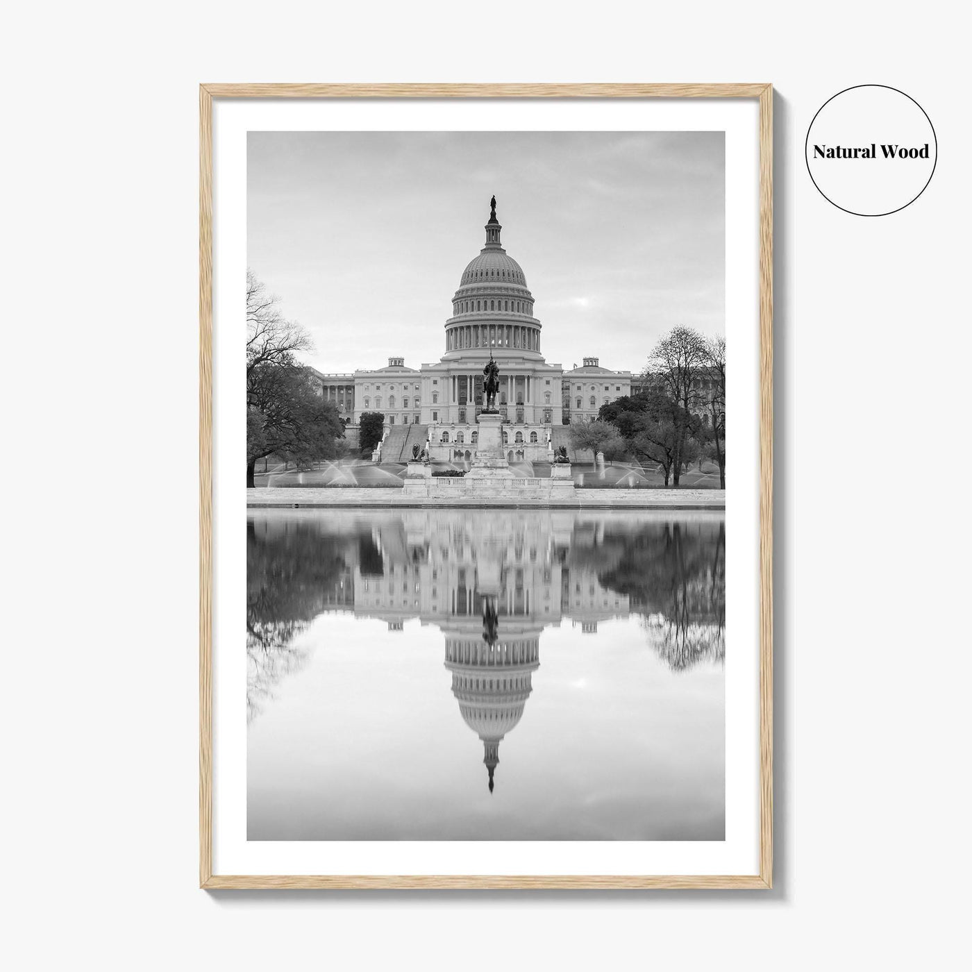 Washington DC Black and White Fine Art Photo Print, United States Capitol Poster, USA