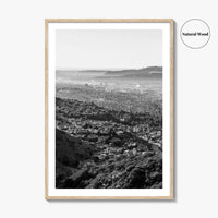 Burbank Skyline Black and White Fine Art Photo Print, Los Angeles, California Poster