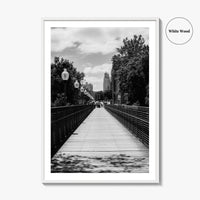 Kansas City Black and White Fine Art Photo Print, Love Bridge Missouri Poster