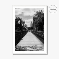 Kansas City Black and White Fine Art Photo Print, Love Bridge Missouri Poster