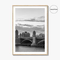 Boston Black and White Fine Art Photo Print, Longfellow Bridge Charles River Cambridge Poster