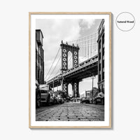 DUMBO Black and White Fine Art Photo Print, Manhattan Bridge New York City Poster