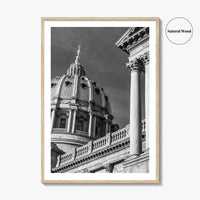 Harrisburg Black and White Fine Art Photo Print, Pennsylvania State Capitol Poster
