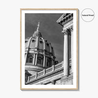 Harrisburg Black and White Fine Art Photo Print, Pennsylvania State Capitol Poster