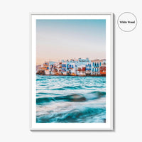 Mykonos Fine Art Photo Print, Little Venice, Greece Wall Art, Aegean Sea