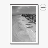 Zanzibar Black and White Fine Art Photo Print, Aerial Beach, Tanzania, Indian Ocean Poster