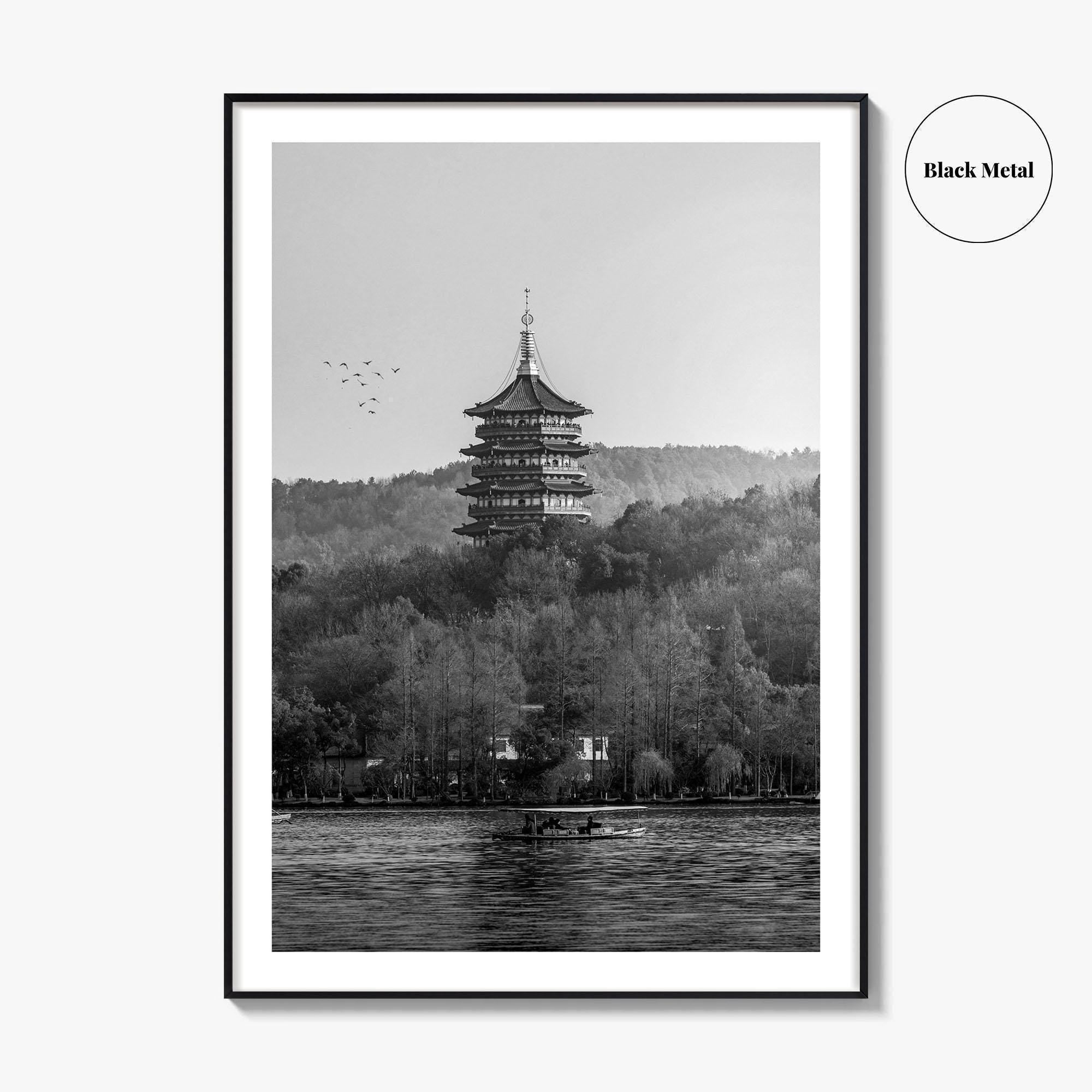 Hangzhou Black and White Fine Art Photo Print, China Poster, Zhejiang