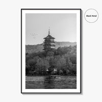 Hangzhou Black and White Fine Art Photo Print, China Poster, Zhejiang