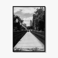 Kansas City Black and White Fine Art Photo Print, Love Bridge Missouri Poster